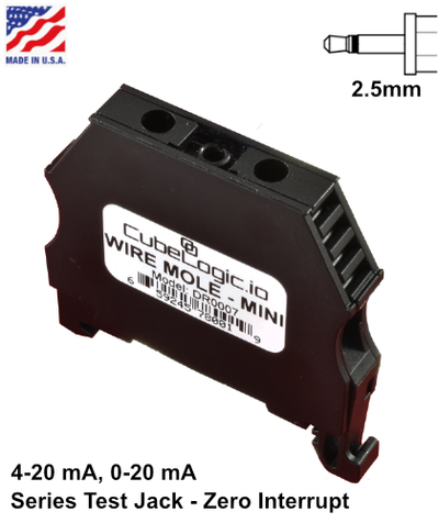 "Wire Mole" Mini - DIN Rail - Zero Interrupt Series Test Terminal - 2.5 mm