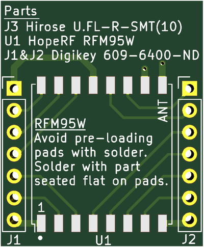 LoRa™ RFM95W/96W/98W Breakout Board with U.FL Connector