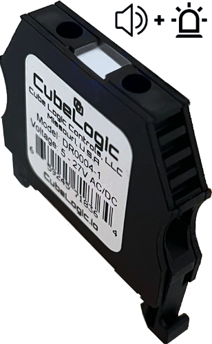 DIN Rail Buzzer Audio Indicator - Beeper - Horn - Siren - With Light - EVOLUTION LED - WHITE