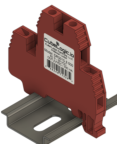 Micro DIN Rail Power Supply +3.3VDC 500mA Output with 5 - 29 VDC Input Range - Small 7.25mm Width