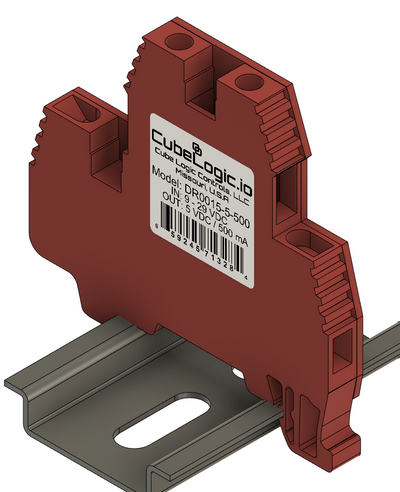 Micro DIN Rail Power Supply +5VDC 500mA Output with 9 - 29 VDC Input Range - Small 7.25mm Width