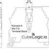 Plug-In DIN Rail Indicator Light - LED - Plugz Series - KN-T12 KN-D12 Terminal Block Compatible