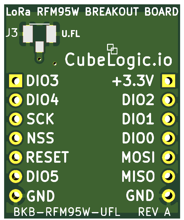 LoRa™ RFM95W/96W/98W Breakout Board with U.FL Connector